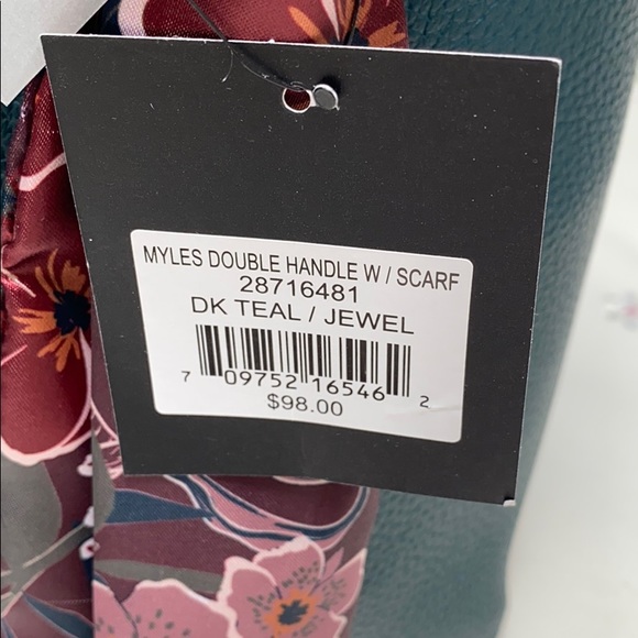 Nanette Lepore Myles Tote Bag with Scarf in Teal - Picture 4 of 7